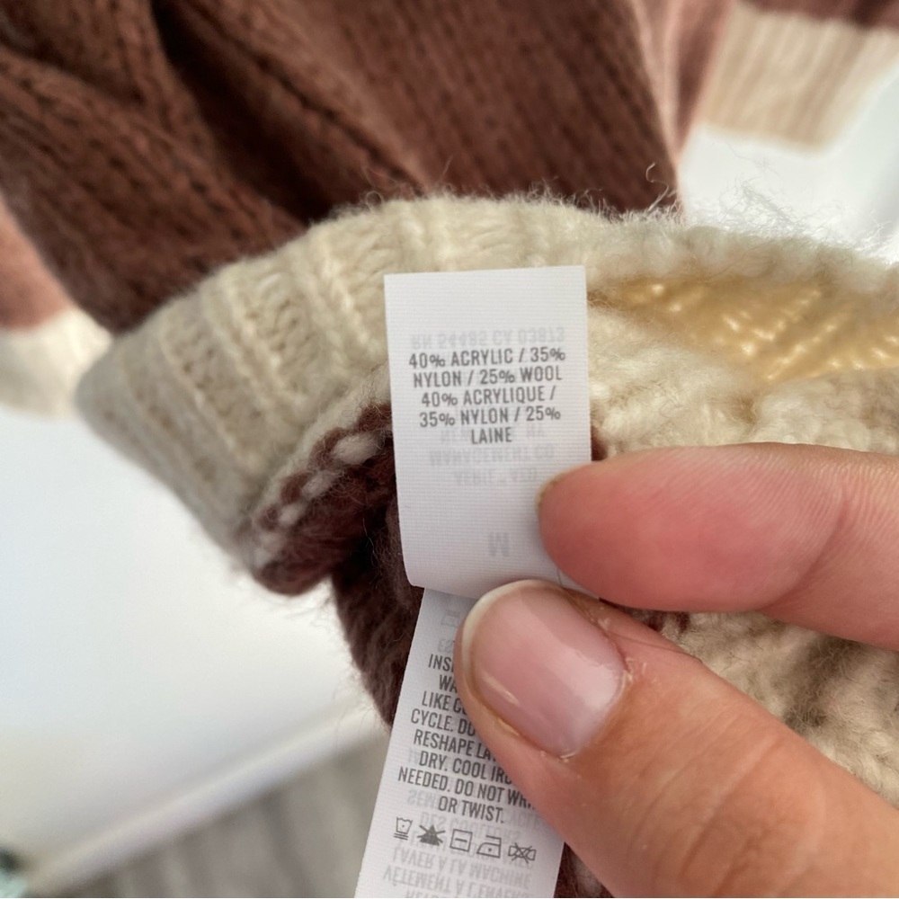 Aerie Fair Isle Oversized Chunky Knit Sweater Size Medium - Picture 6 of 6